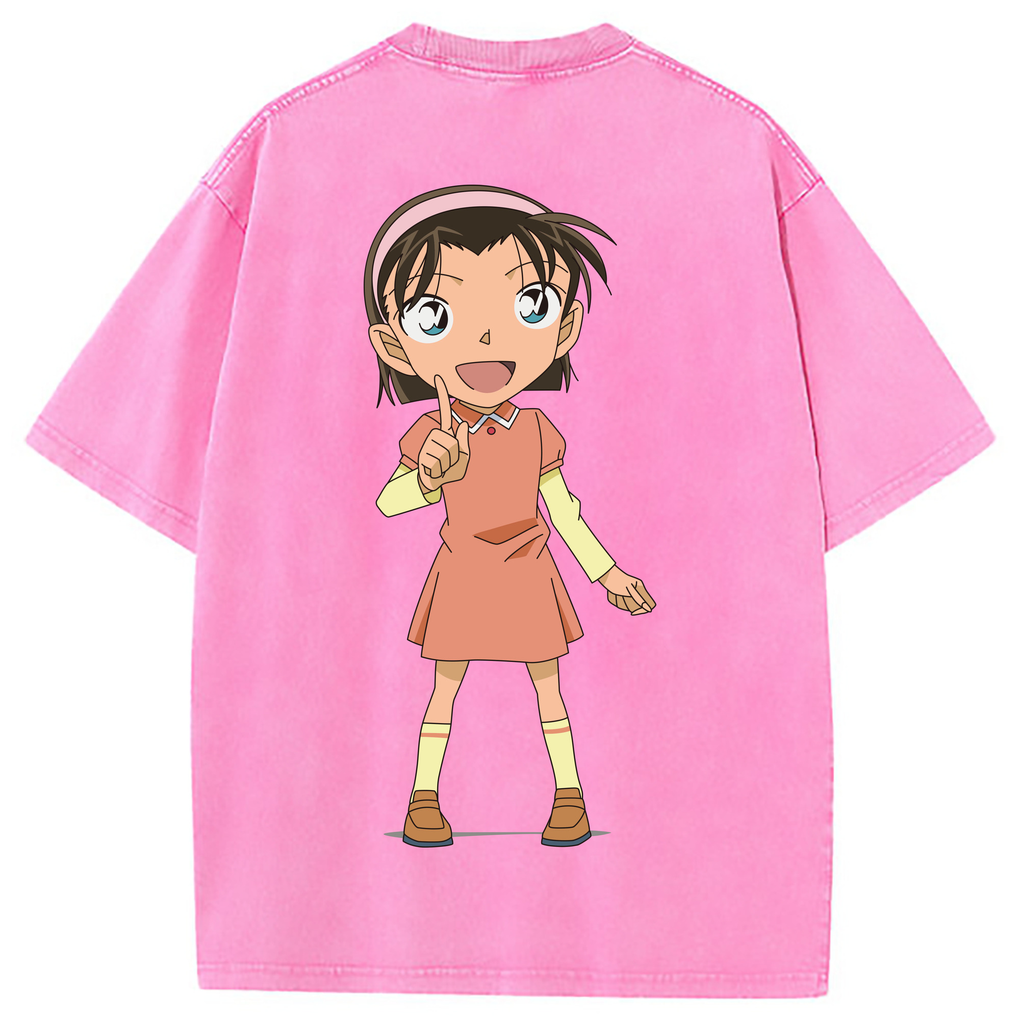 （画像用） 名探偵コナン 吉田 歩美 よしだ あゆみ Detective Conan my Yeager 綿100% ヴィンテージ風 半袖Tシャツ（背面プリント）